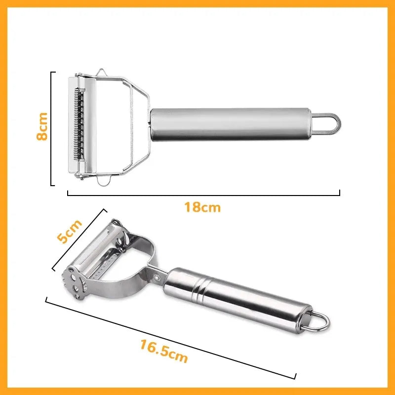 Kitchen Vegetable Peeler Stainless Steel Melon Planer Double-Head Peeler Fruit And Vegetable Peeler